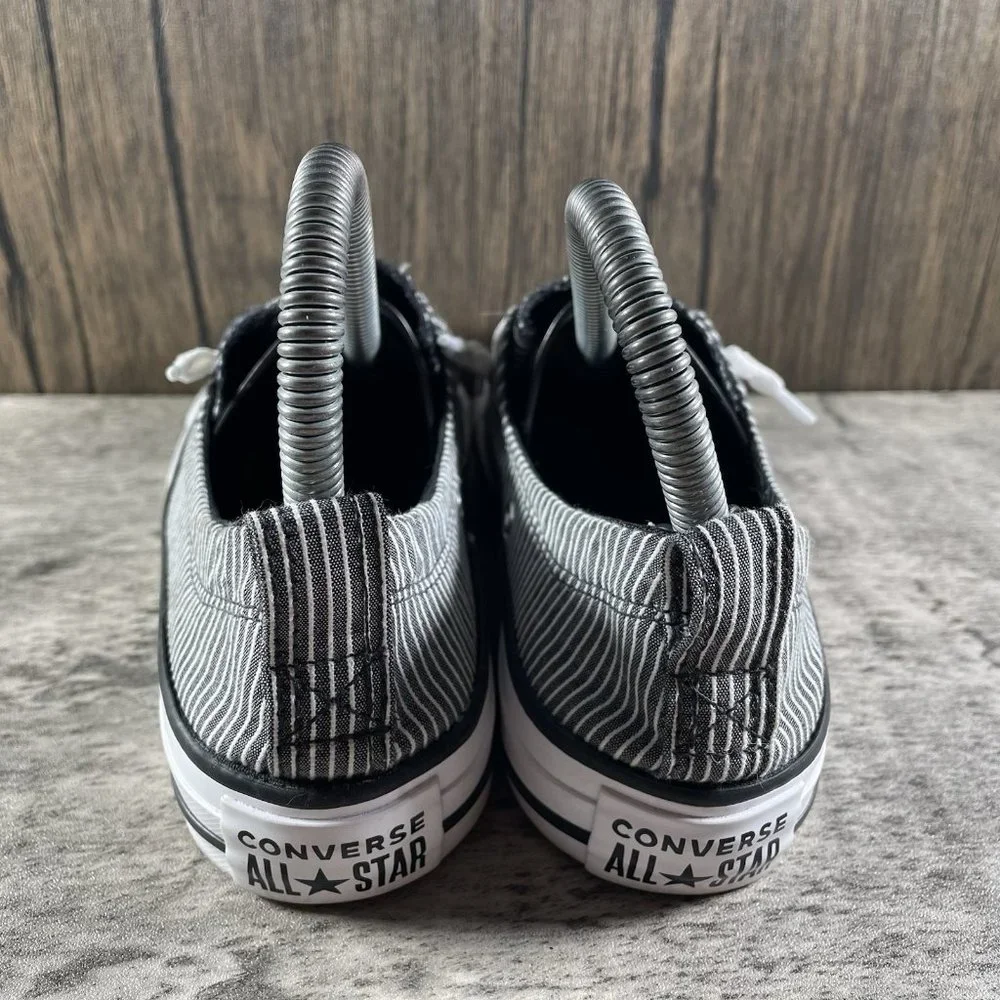 Converse Black and White Striped Sneakers - Picture 6 of 9